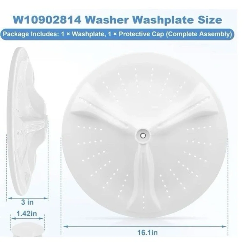 W10902814 Washplate With Cap Replacement for Maytag & Whirlpool Washer Parts